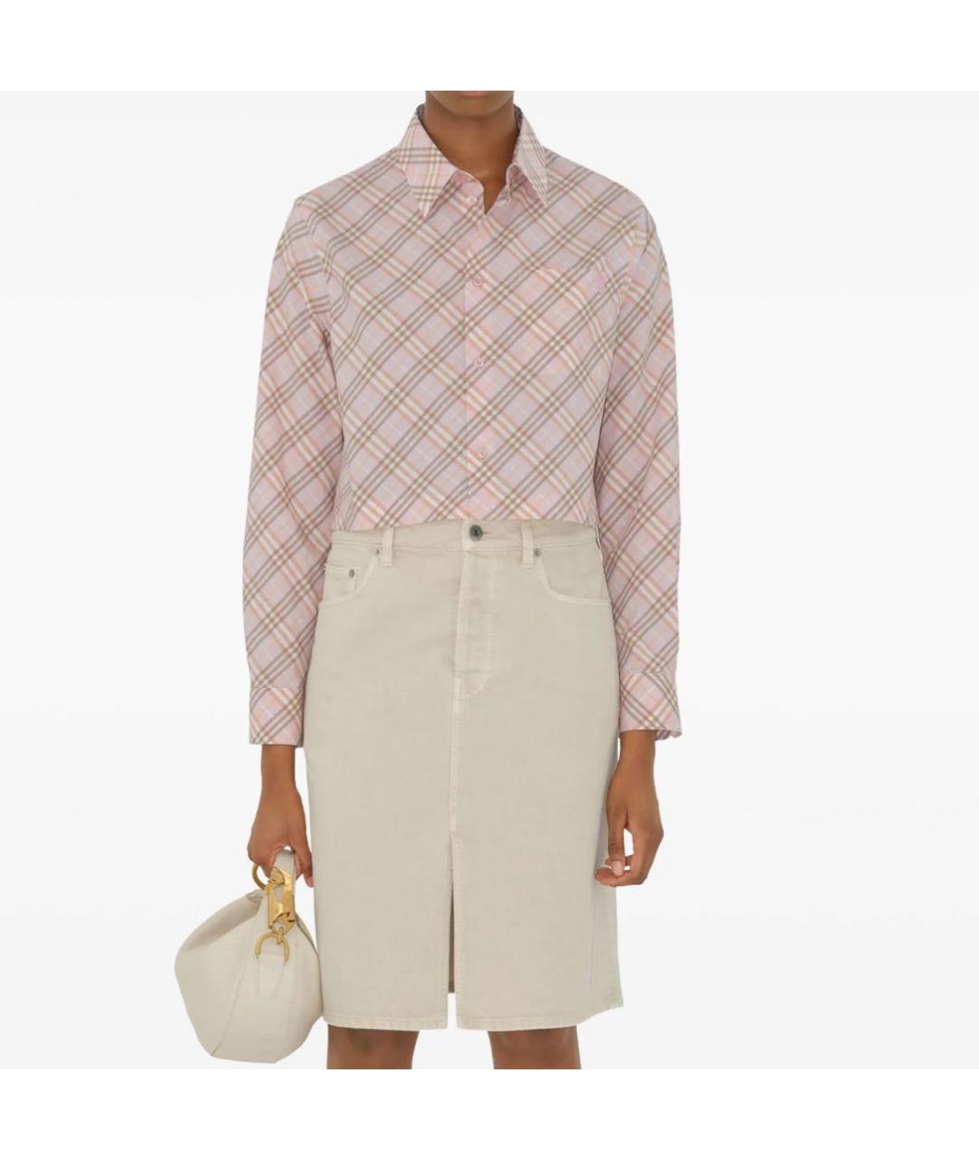 BURBERRY Розовая хлопковая рубашка, фото 3