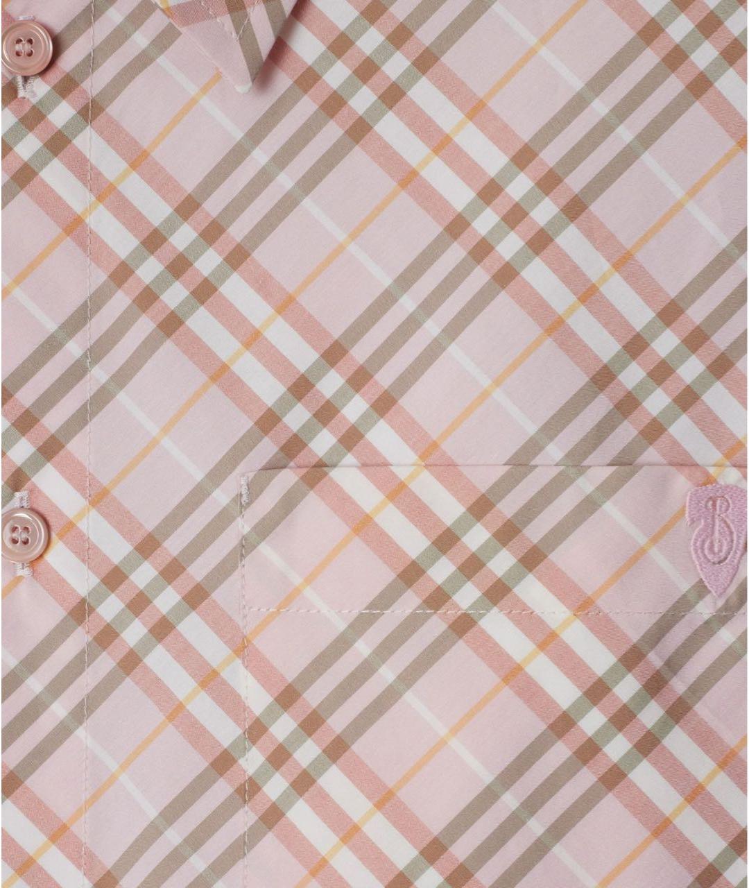 BURBERRY Розовая хлопковая рубашка, фото 4
