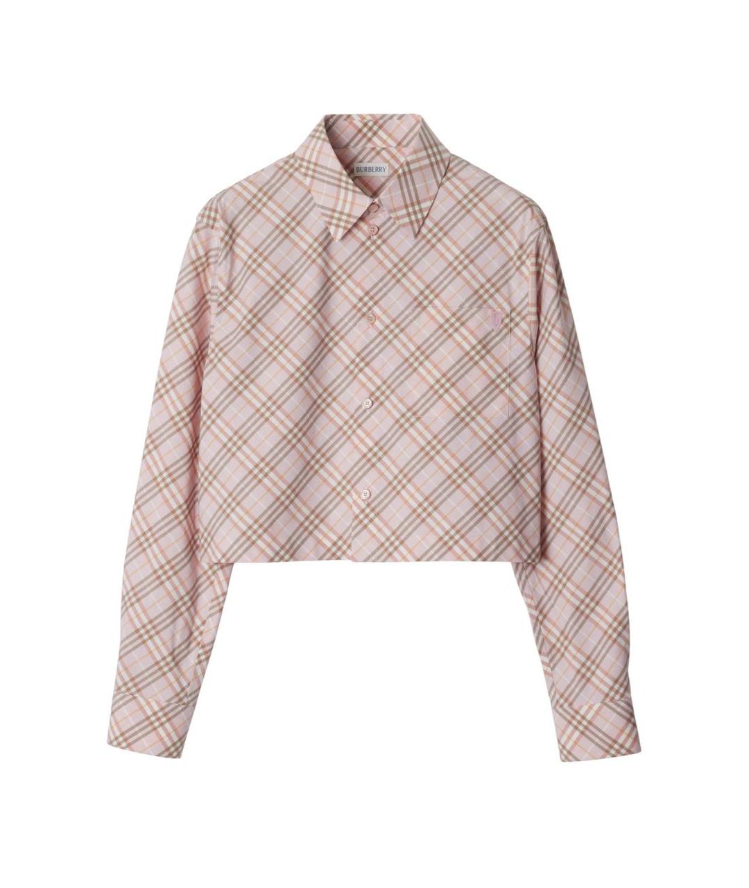 BURBERRY Розовая хлопковая рубашка, фото 1