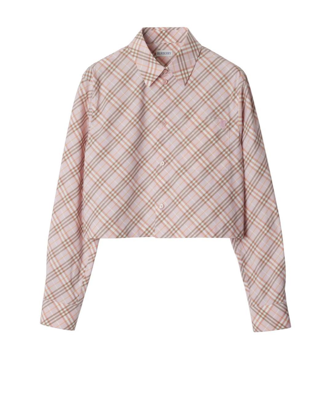 BURBERRY Розовая хлопковая рубашка, фото 2