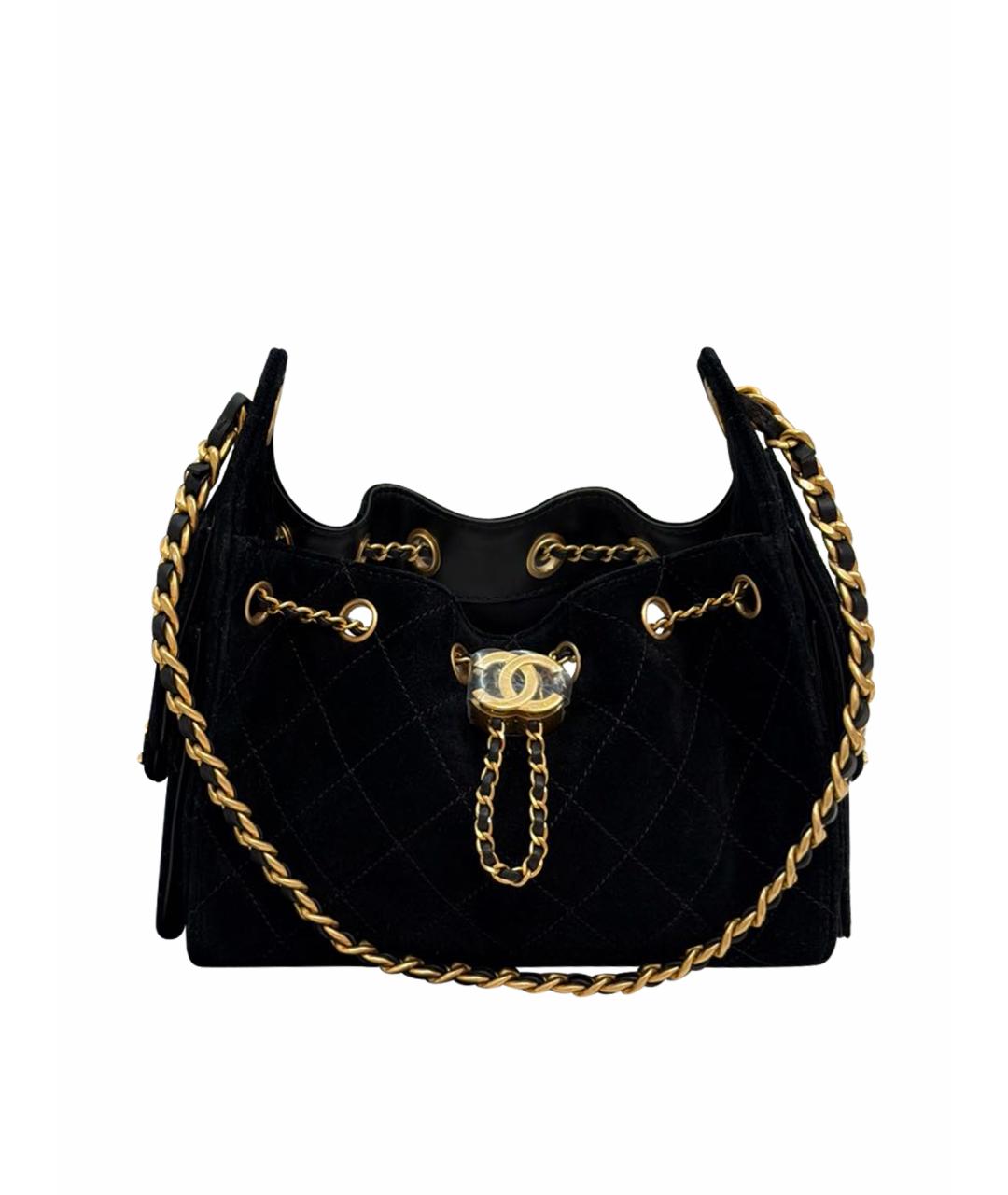 CHANEL Черная замшевая сумка через плечо, фото 1
