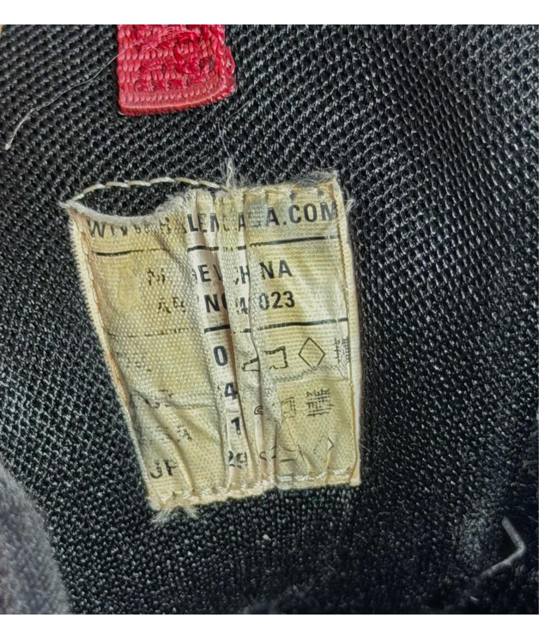 BALENCIAGA Бордовые кожаные низкие кроссовки / кеды, фото 8