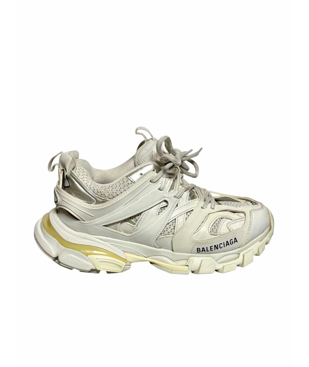 BALENCIAGA Белые кожаные кроссовки, фото 1