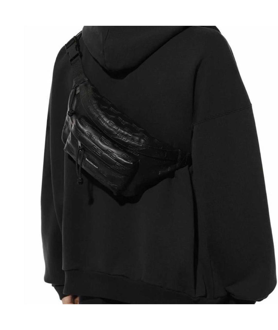 BALENCIAGA Черная кожаная сумка на плечо, фото 6