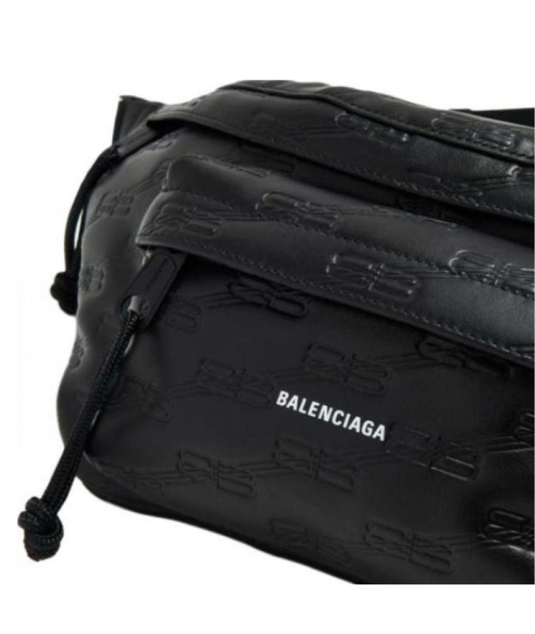 BALENCIAGA Черная кожаная сумка на плечо, фото 2