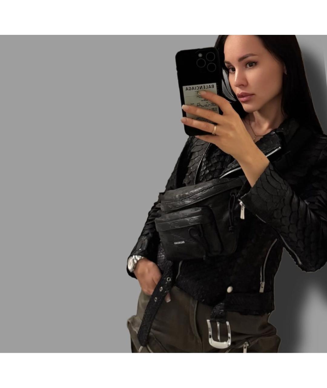 BALENCIAGA Черная кожаная сумка на плечо, фото 7