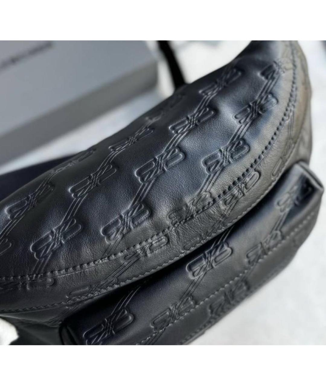 BALENCIAGA Черная кожаная сумка на плечо, фото 5