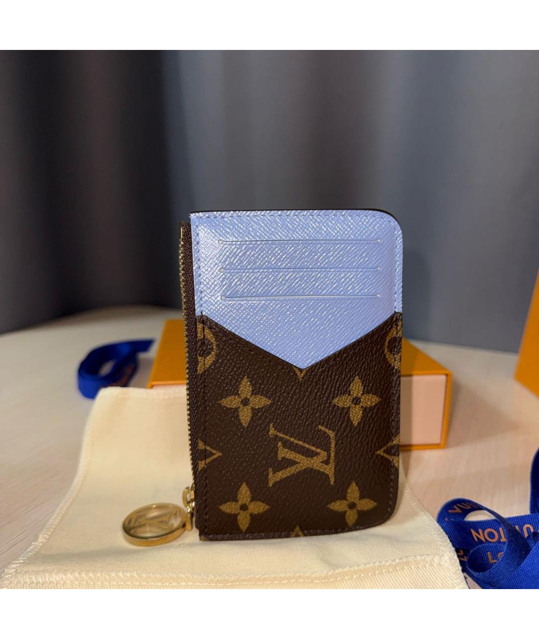 LOUIS VUITTON Коричневый кожаный кардхолдер, фото 10