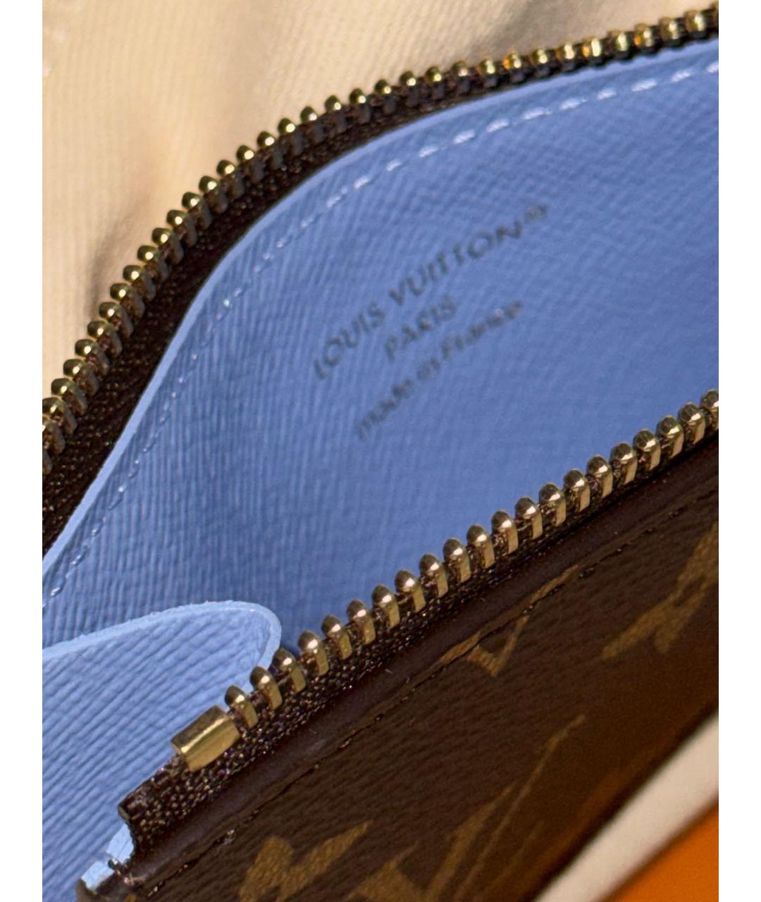 LOUIS VUITTON Коричневый кожаный кардхолдер, фото 9