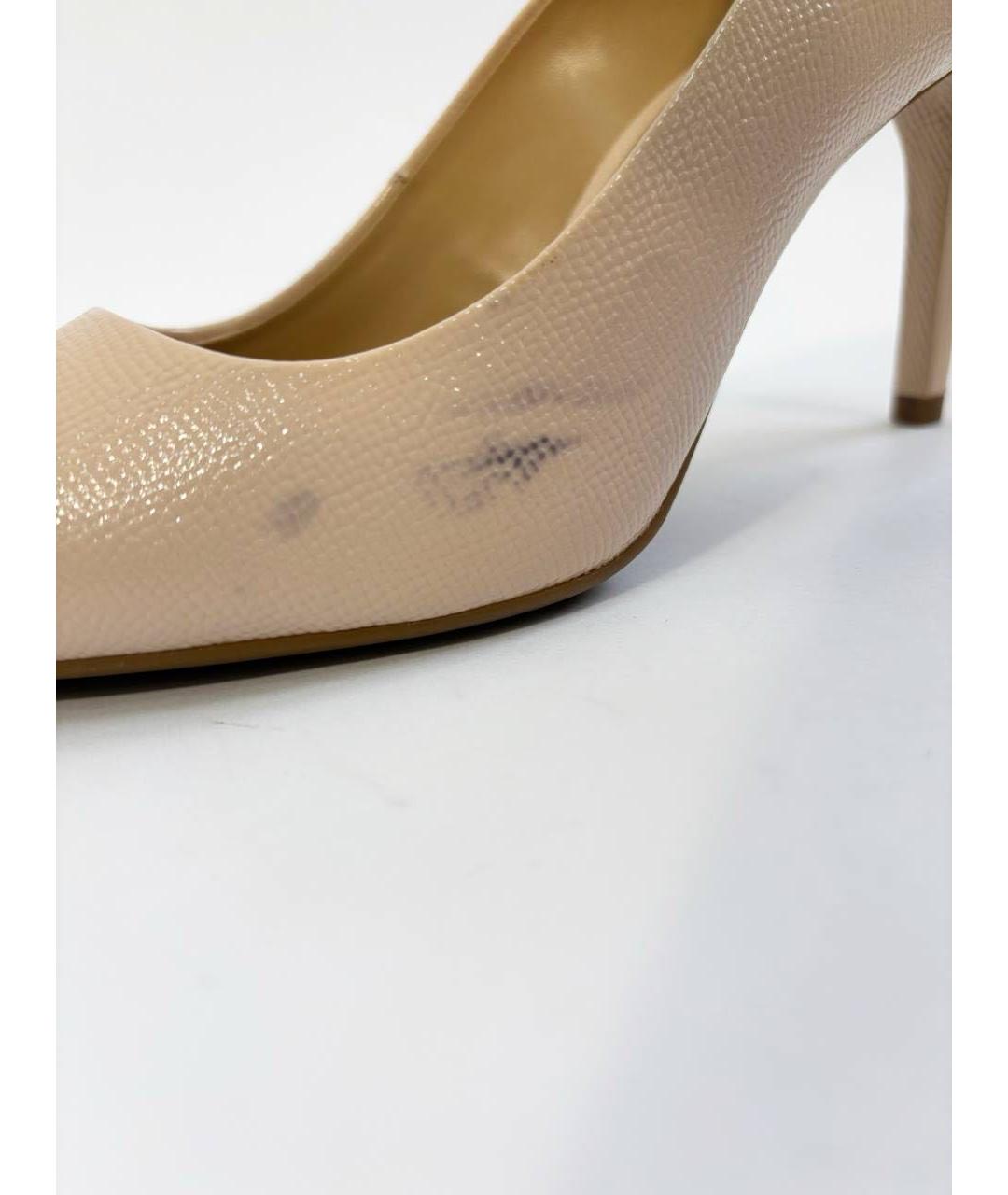 MICHAEL KORS Бежевые кожаные туфли, фото 8