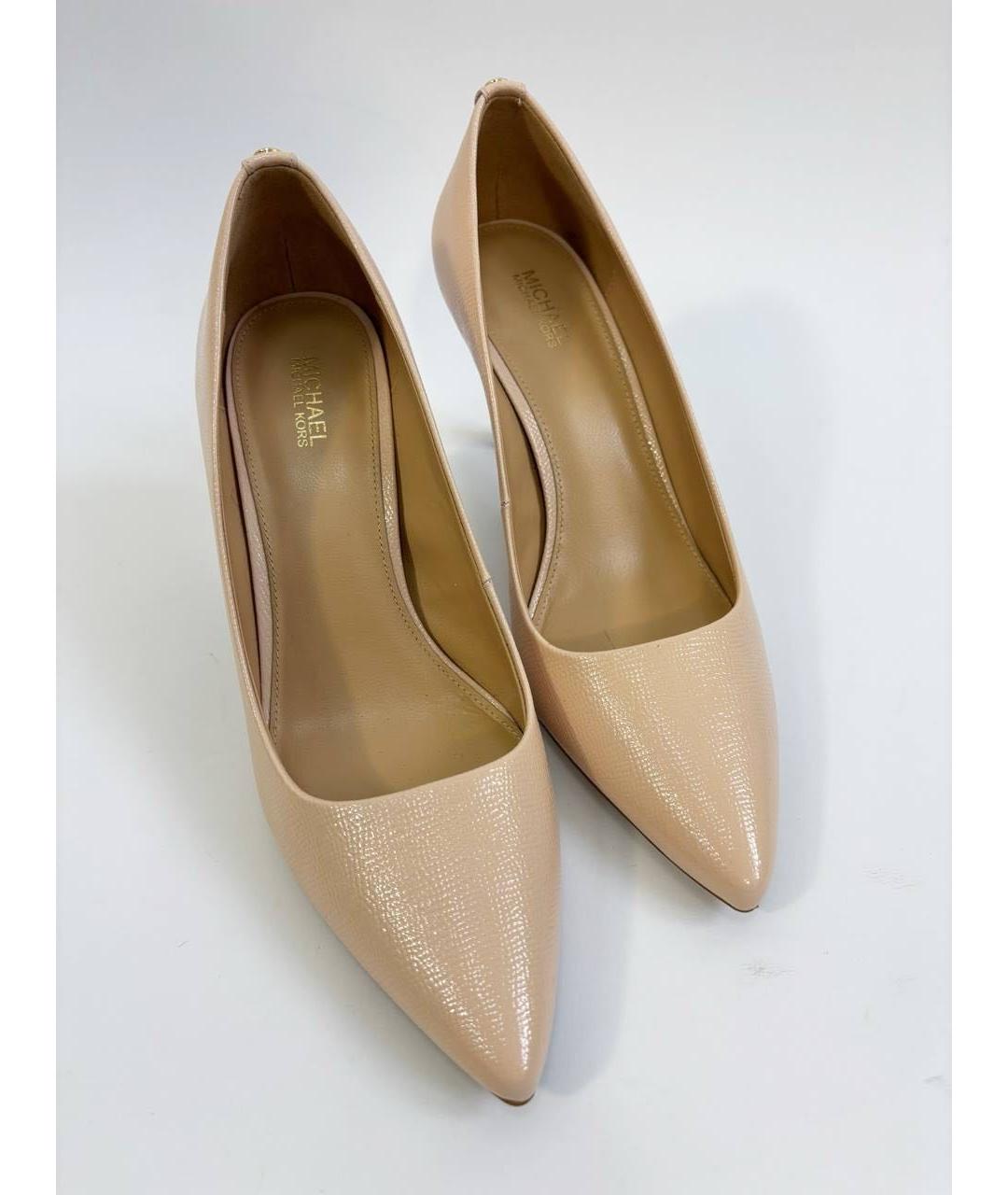 MICHAEL KORS Бежевые кожаные туфли, фото 2