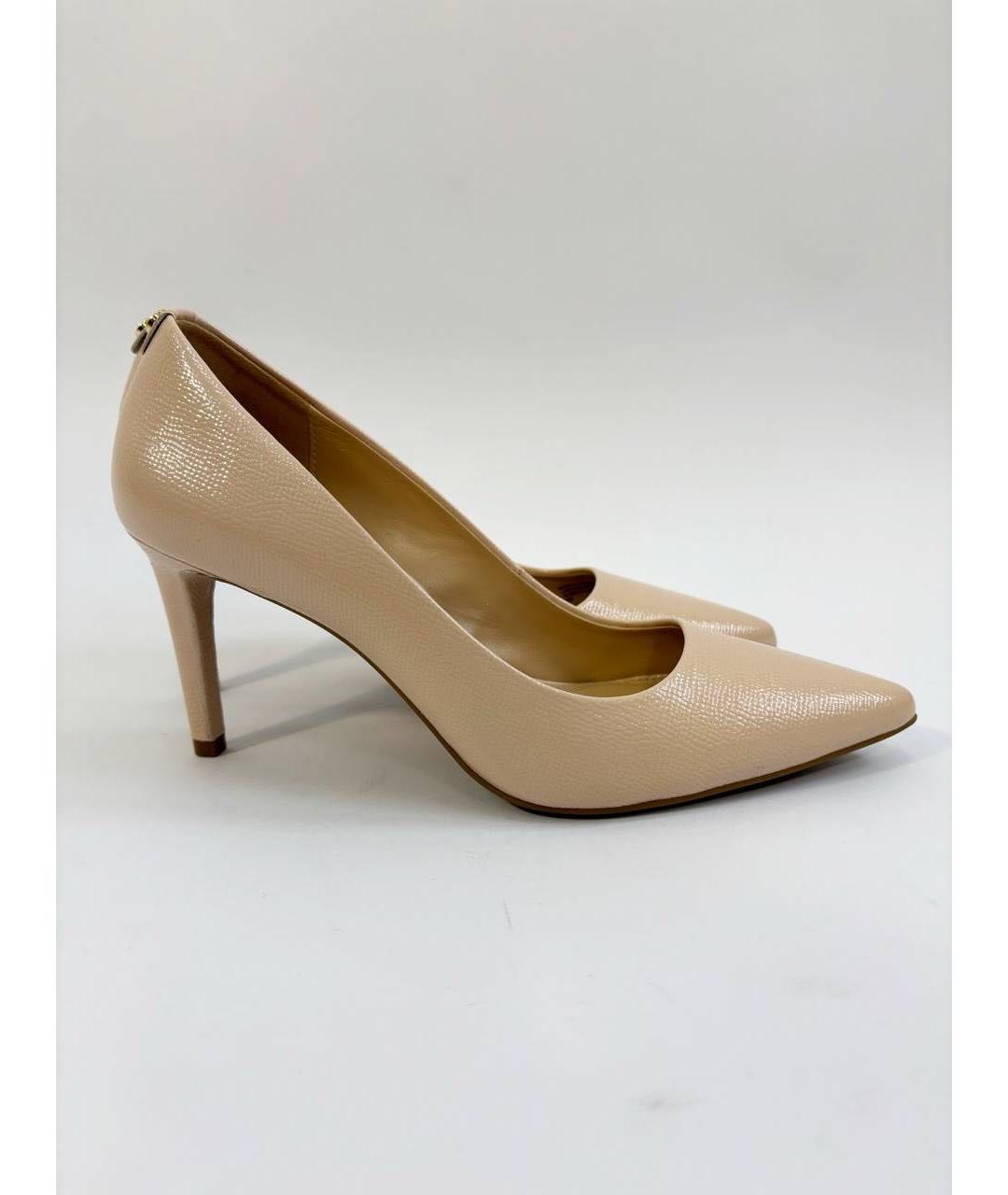 MICHAEL KORS Бежевые кожаные туфли, фото 9