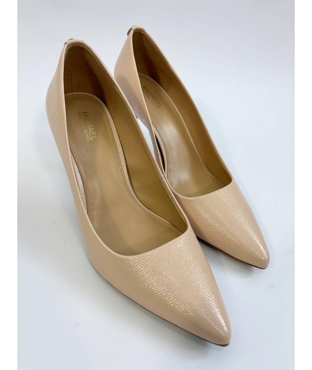 MICHAEL KORS Бежевые кожаные туфли, фото 3
