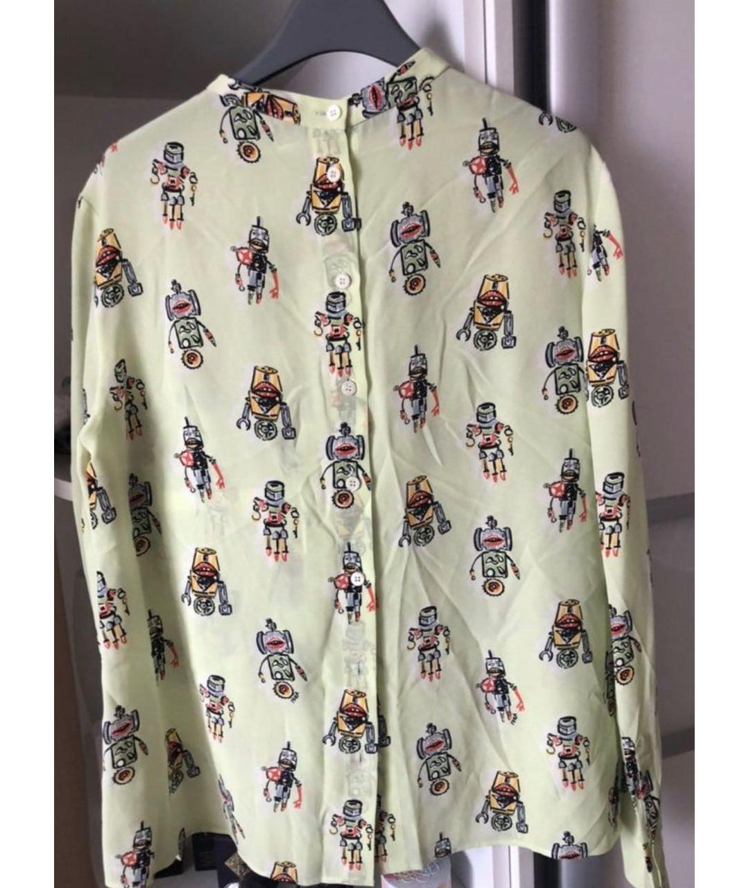 PRADA Зеленая шелковая блузы, фото 2