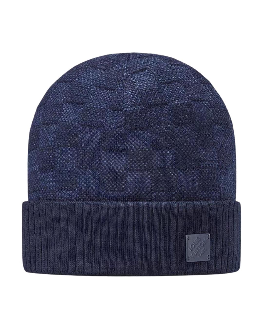 LOUIS VUITTON Синяя шерстяная шапка, фото 1