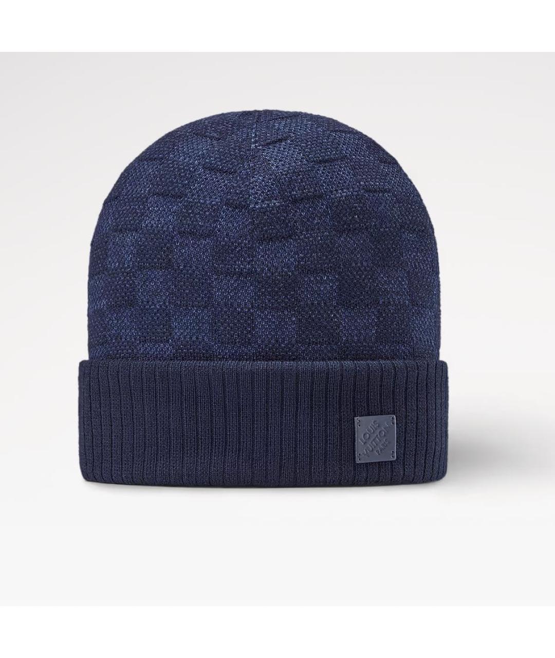 LOUIS VUITTON Синяя шерстяная шапка, фото 5