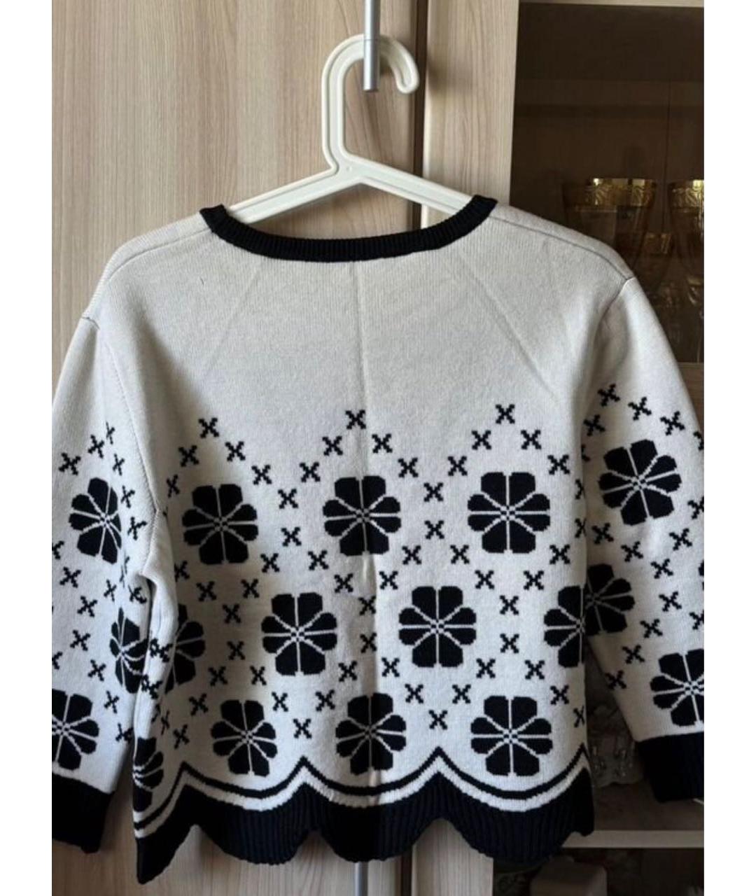 CHRISTIAN DIOR Белый шерстяной джемпер / свитер, фото 2