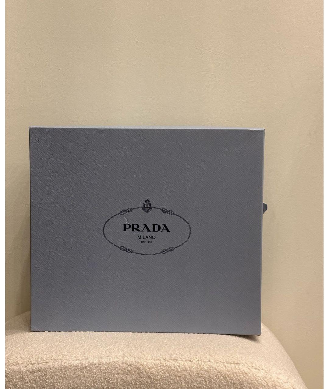 PRADA Белые кожаные ботинки, фото 7