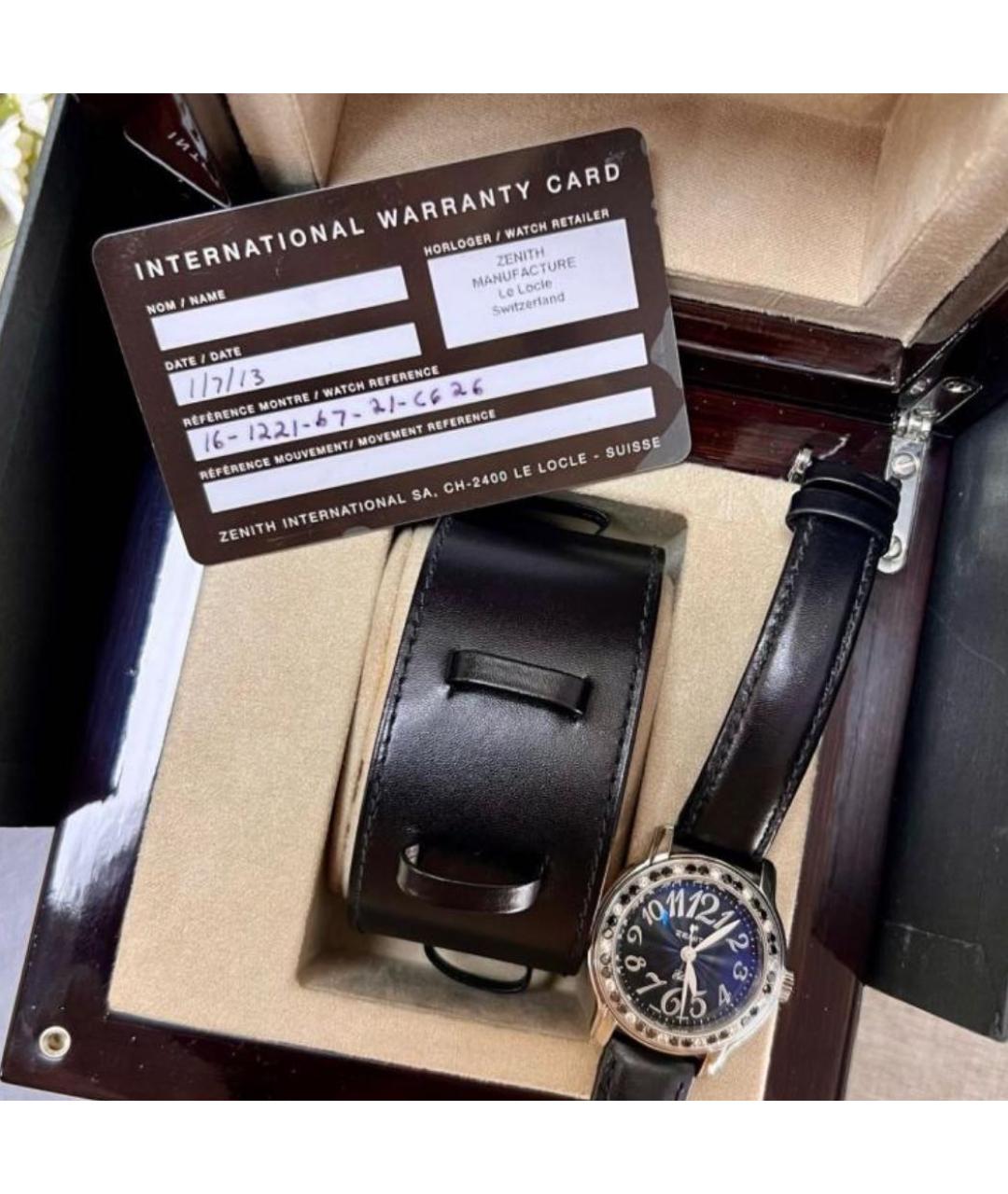 ZENITH Черные металлические часы, фото 5