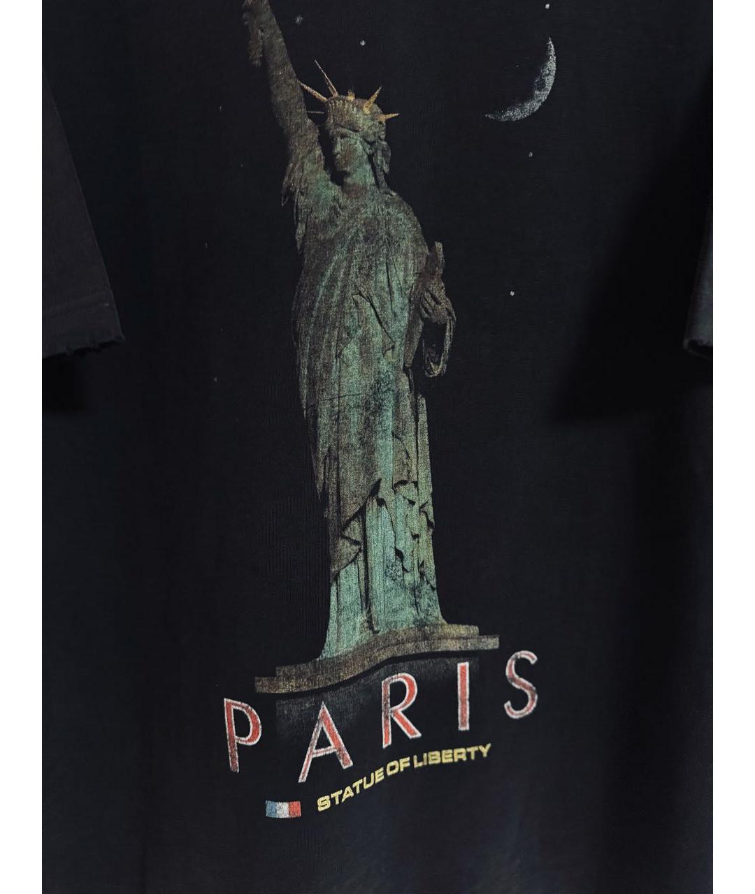 BALENCIAGA Антрацитовая хлопковая футболка, фото 3