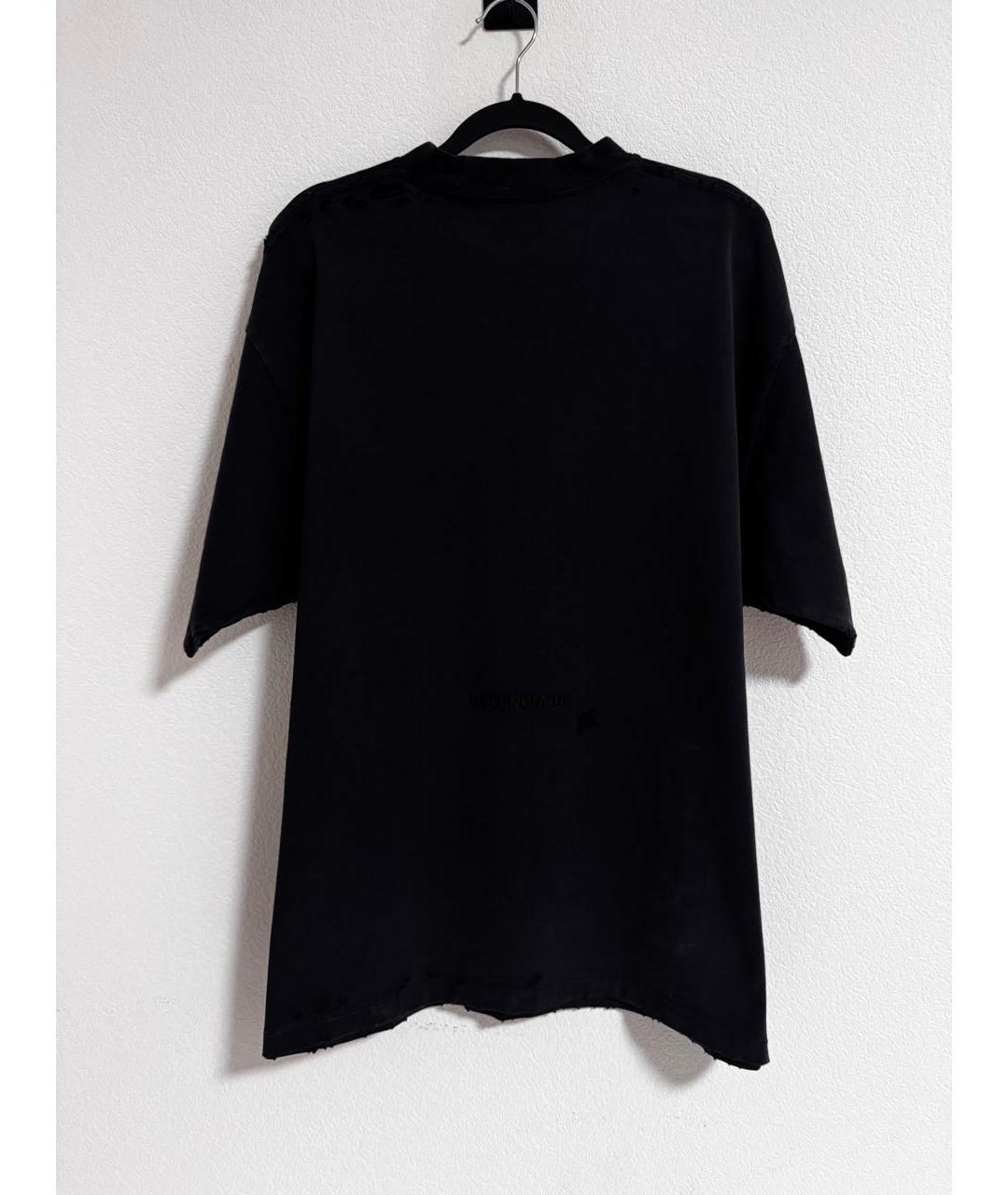 BALENCIAGA Антрацитовая хлопковая футболка, фото 2