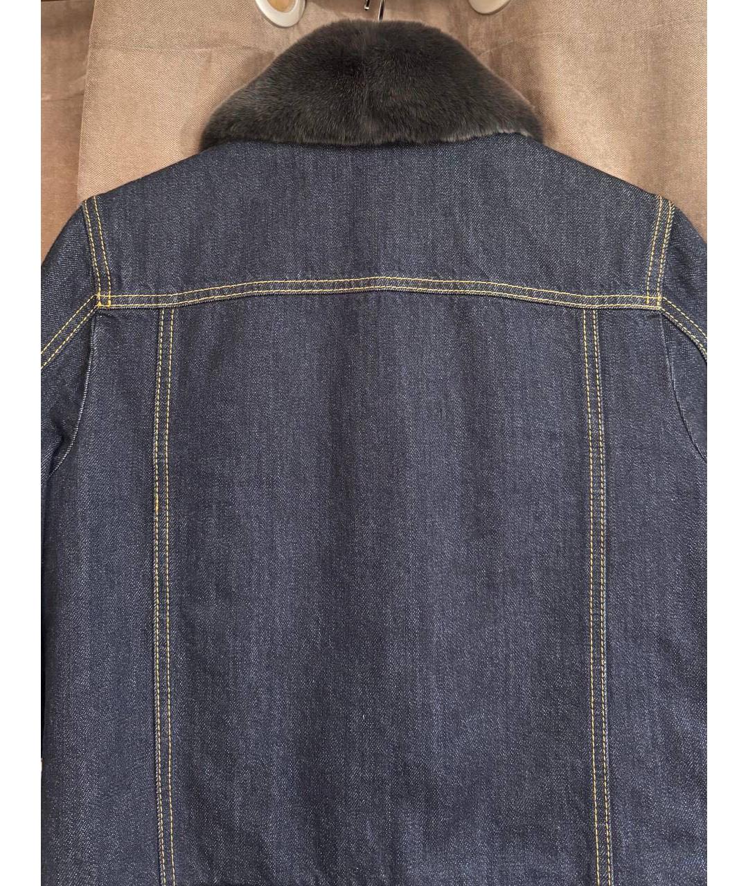 BLUMARINE Темно-синяя хлопковая куртка, фото 3