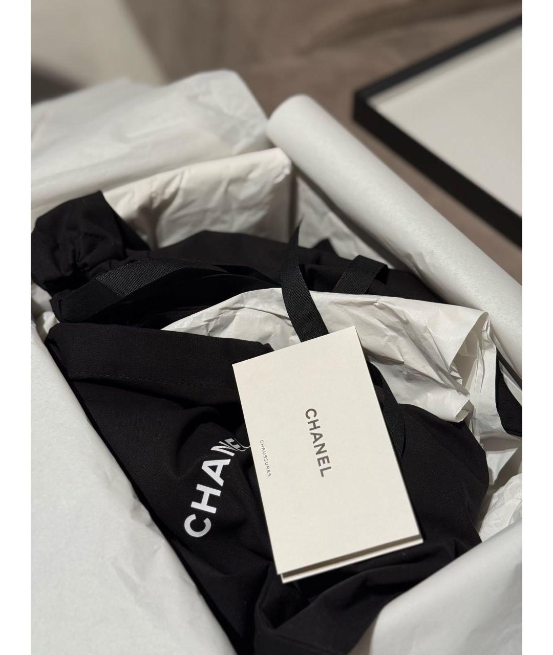 CHANEL Розовые кожаные лодочки на низком каблуке, фото 8