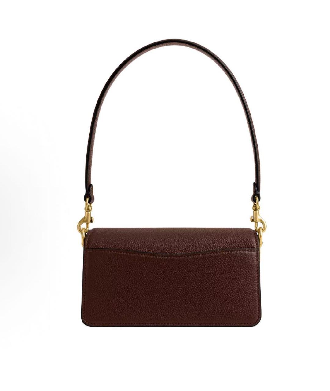 COACH Коричневая кожаная сумка через плечо, фото 3