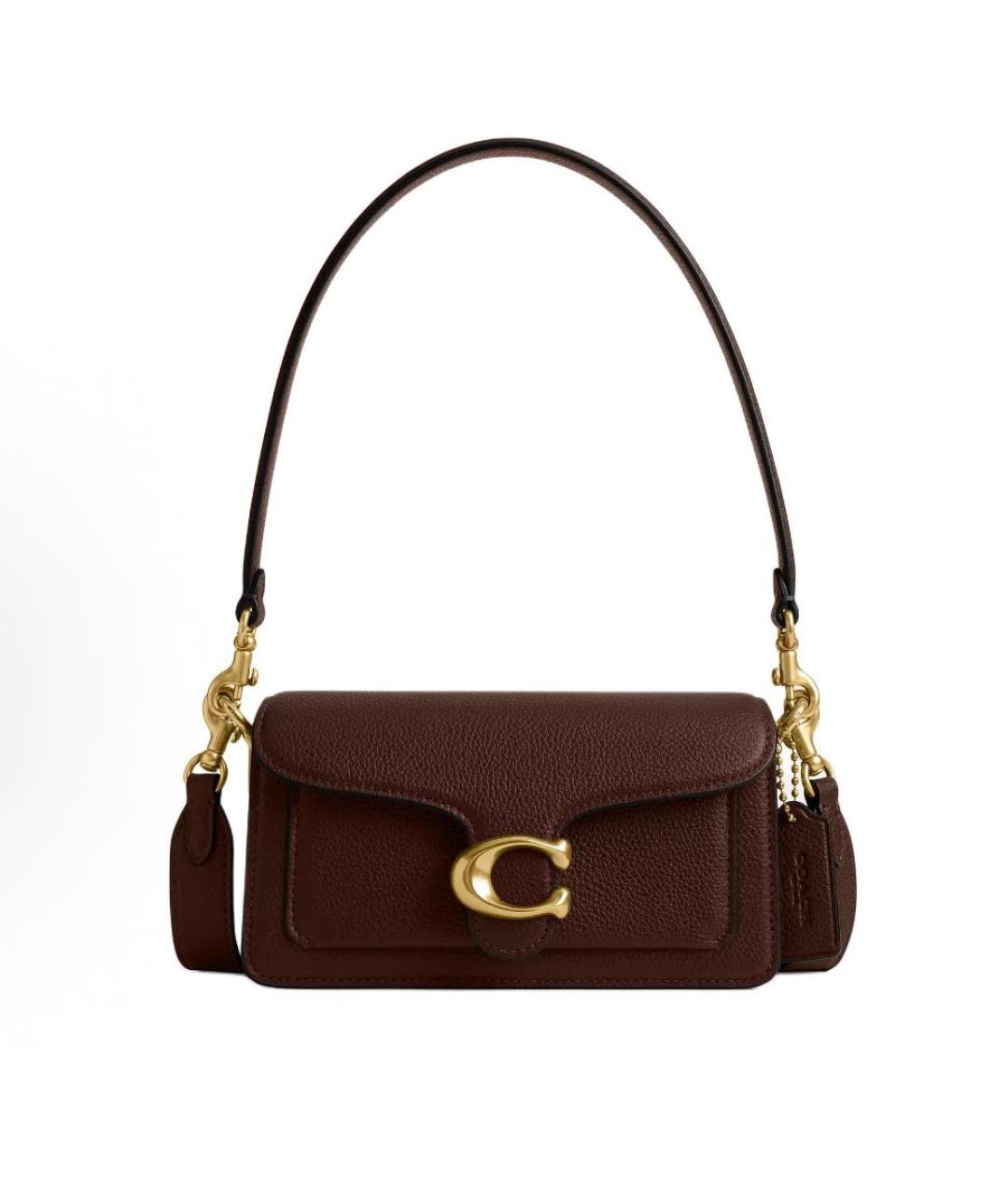 COACH Коричневая кожаная сумка через плечо, фото 9