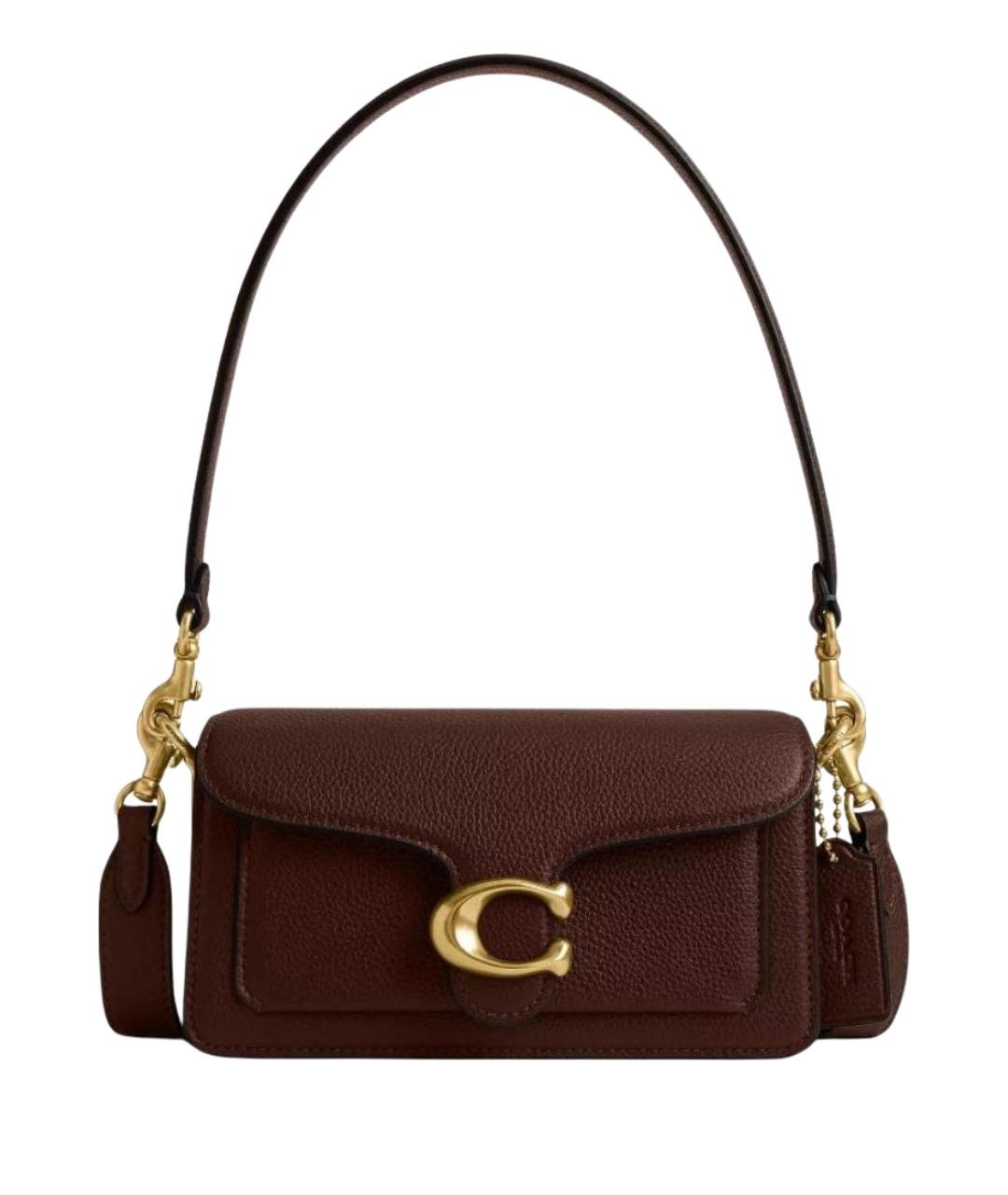 COACH Коричневая кожаная сумка через плечо, фото 1