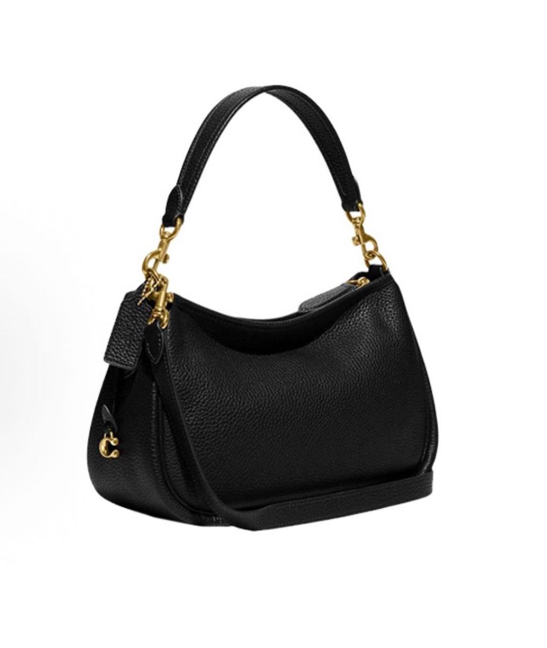 COACH Черная кожаная сумка через плечо, фото 2