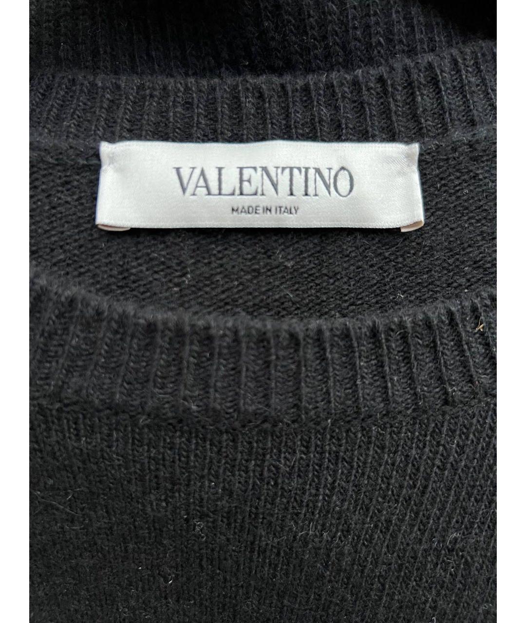 VALENTINO Черное кашемировое повседневное платье, фото 4