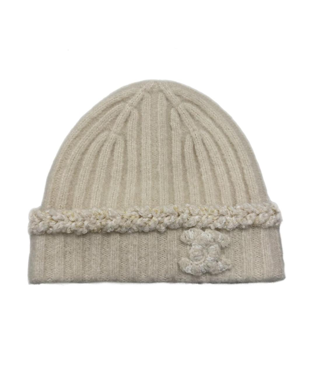 CHANEL Бежевая кашемировая шапка, фото 1