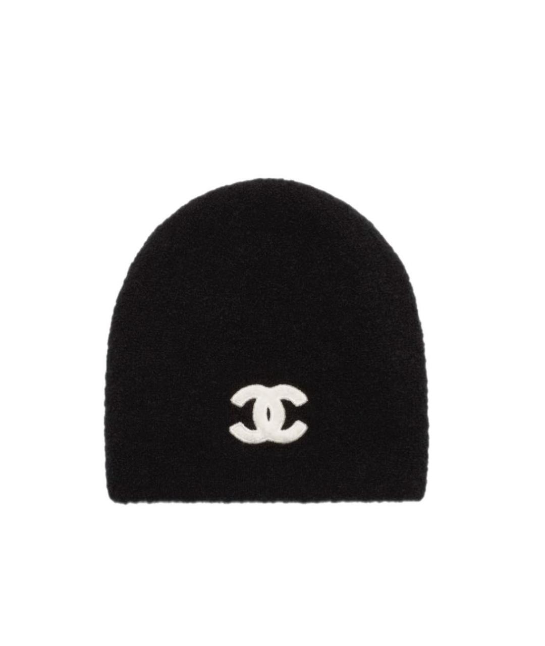 CHANEL Черная кашемировая шапка, фото 1