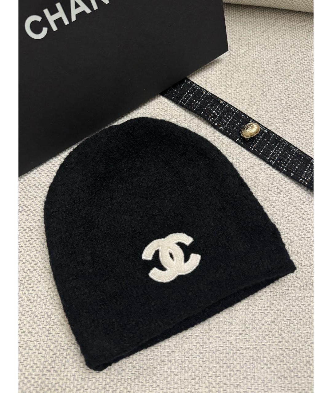 CHANEL Черная кашемировая шапка, фото 2