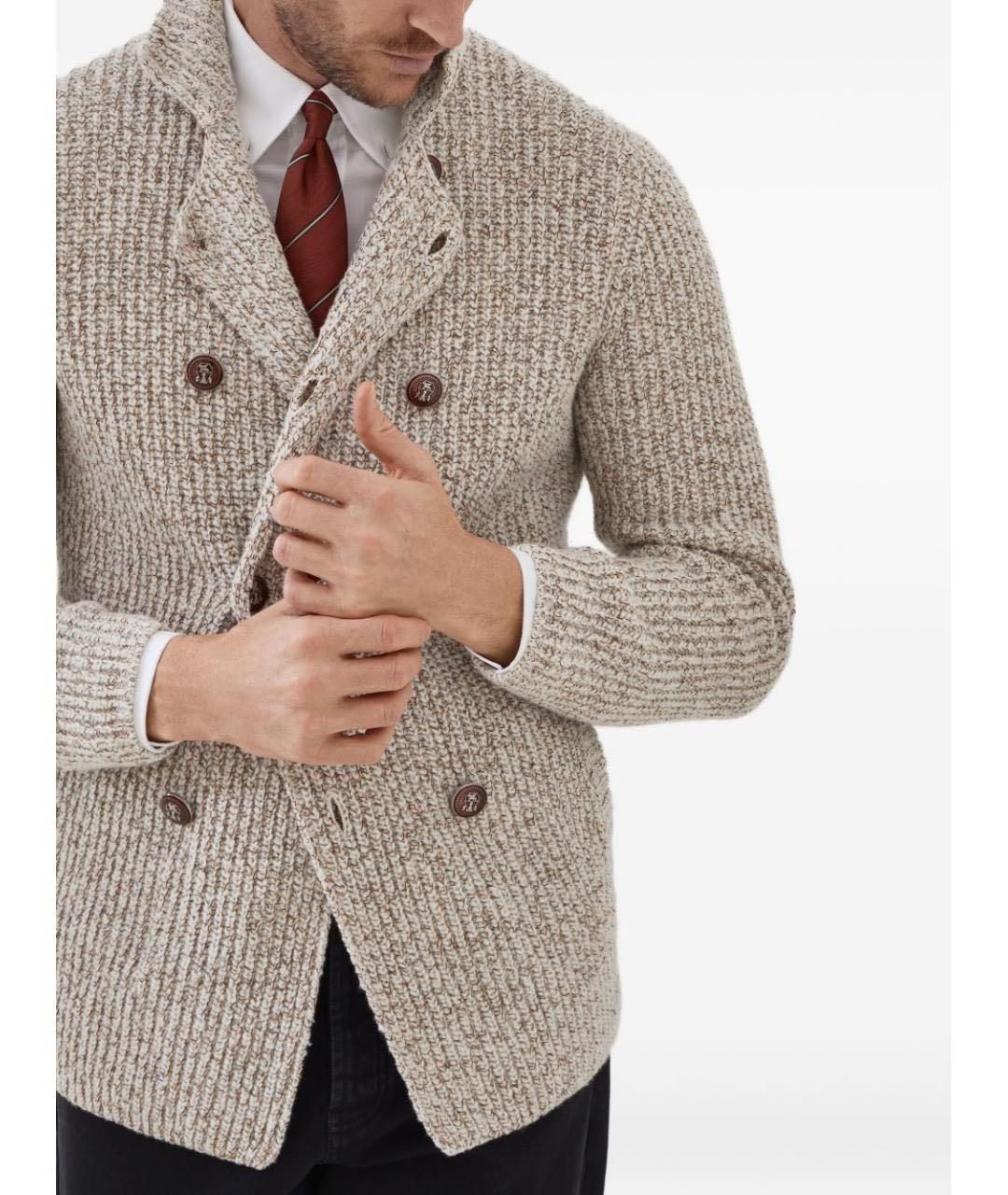 BRUNELLO CUCINELLI Серый кардиган, фото 2