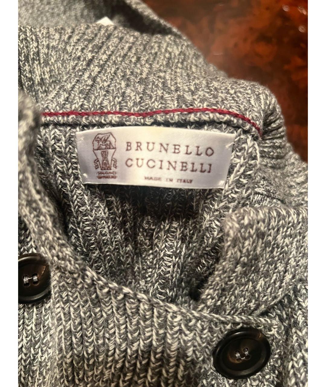 BRUNELLO CUCINELLI Серый кардиган, фото 4