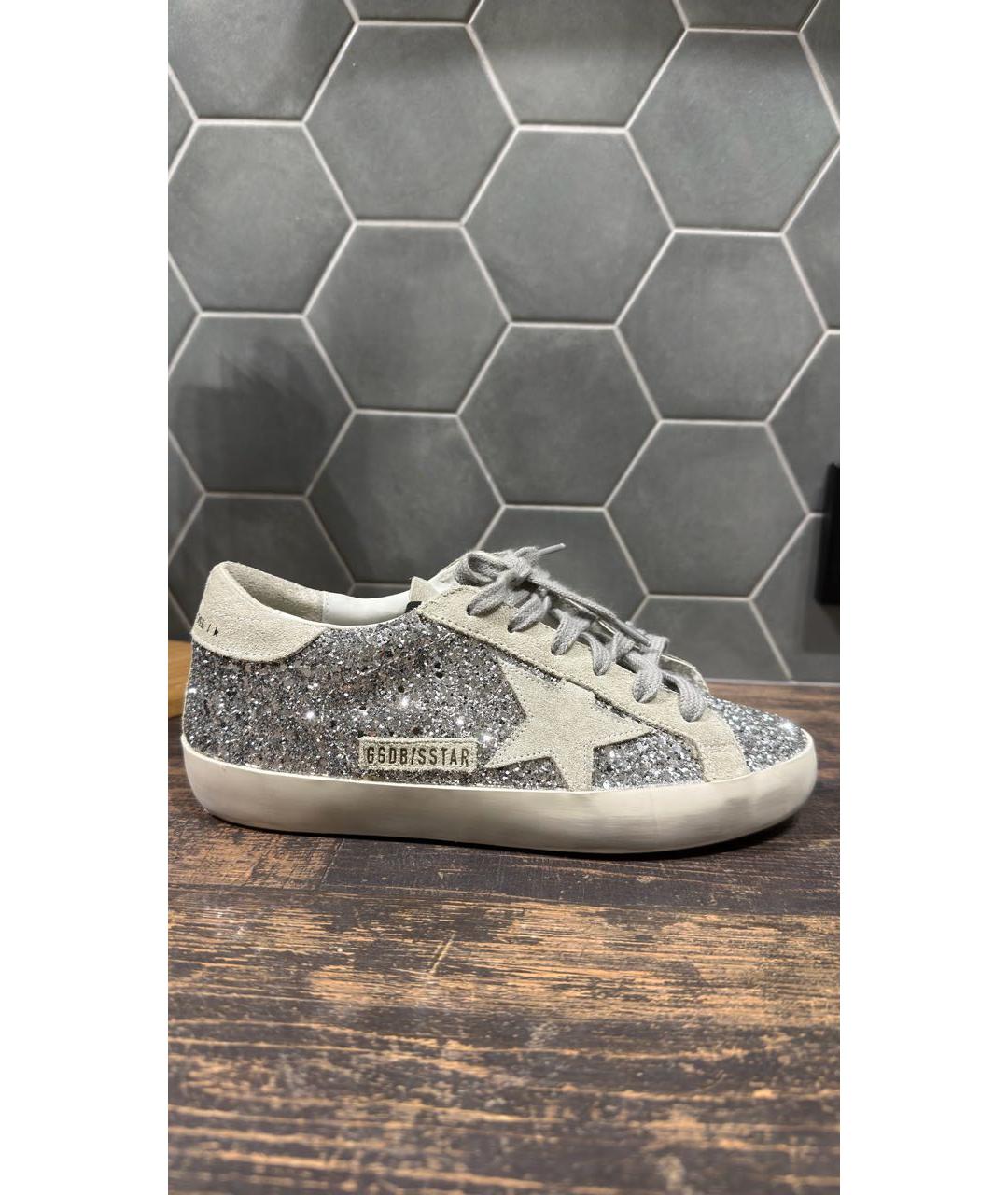 GOLDEN GOOSE DELUXE BRAND Серебряные замшевые кеды, фото 5