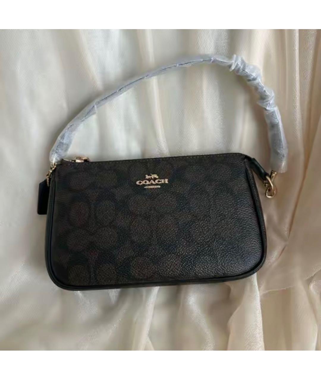 COACH Коричневая кожаная сумка через плечо, фото 6