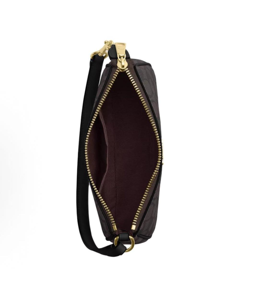 COACH Коричневая кожаная сумка через плечо, фото 3