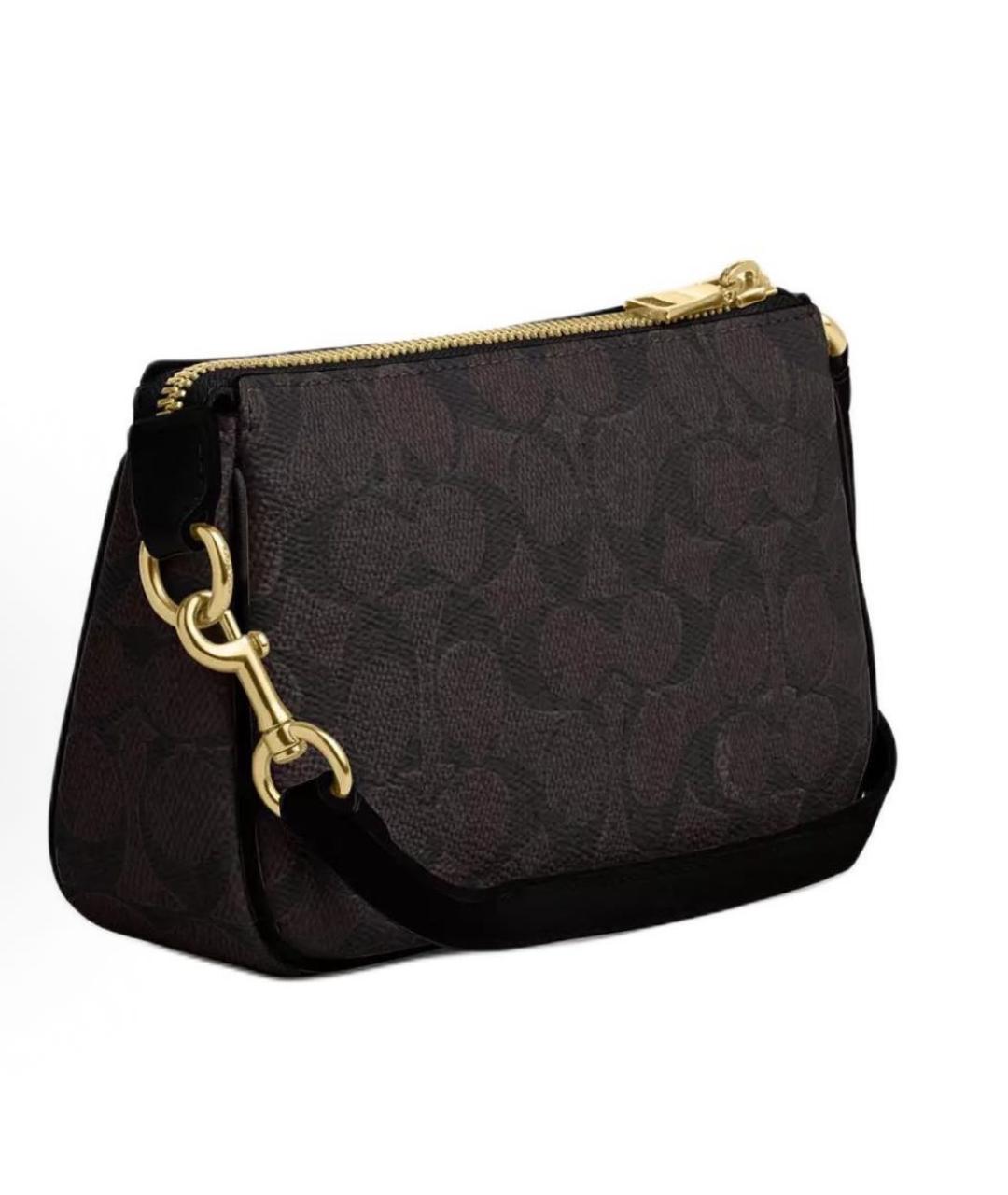 COACH Коричневая кожаная сумка через плечо, фото 2