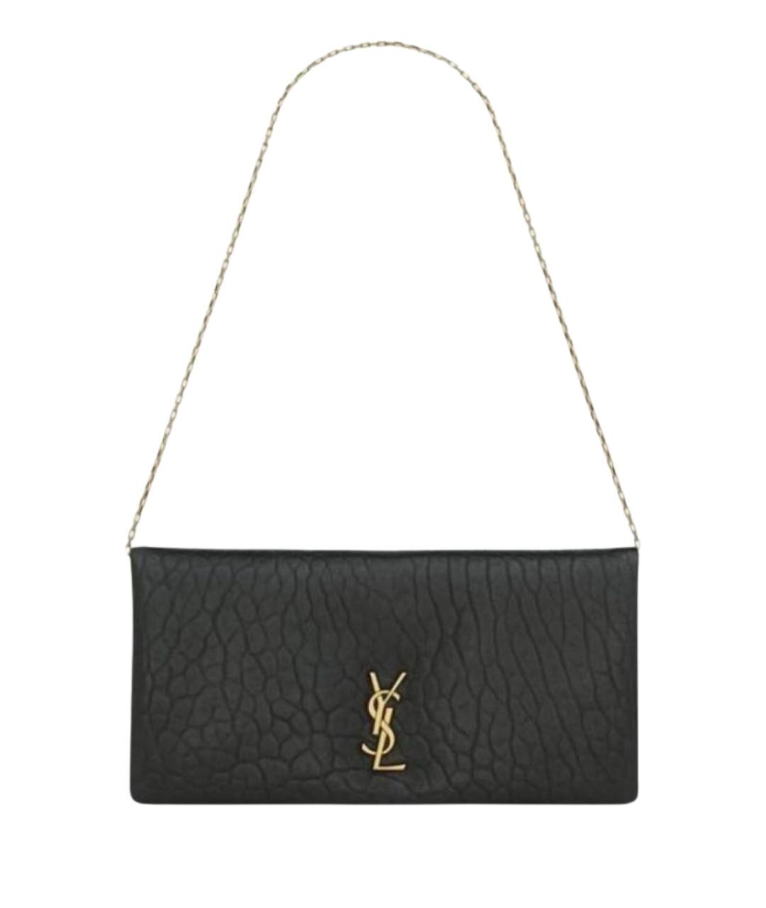 SAINT LAURENT Черная кожаная сумка через плечо, фото 1