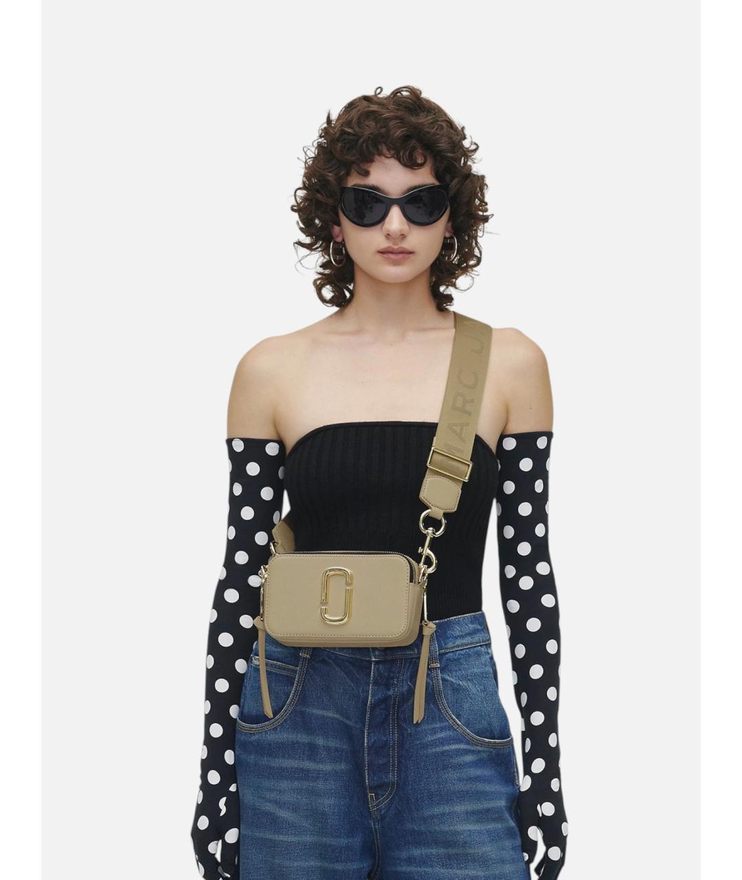 MARC JACOBS Бежевая кожаная сумка через плечо, фото 6