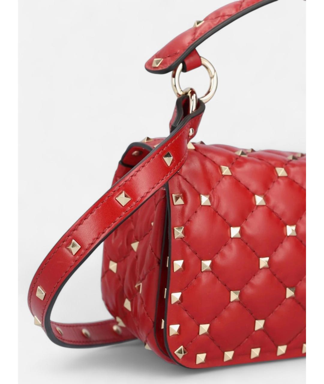 VALENTINO Красная кожаная сумка через плечо, фото 3