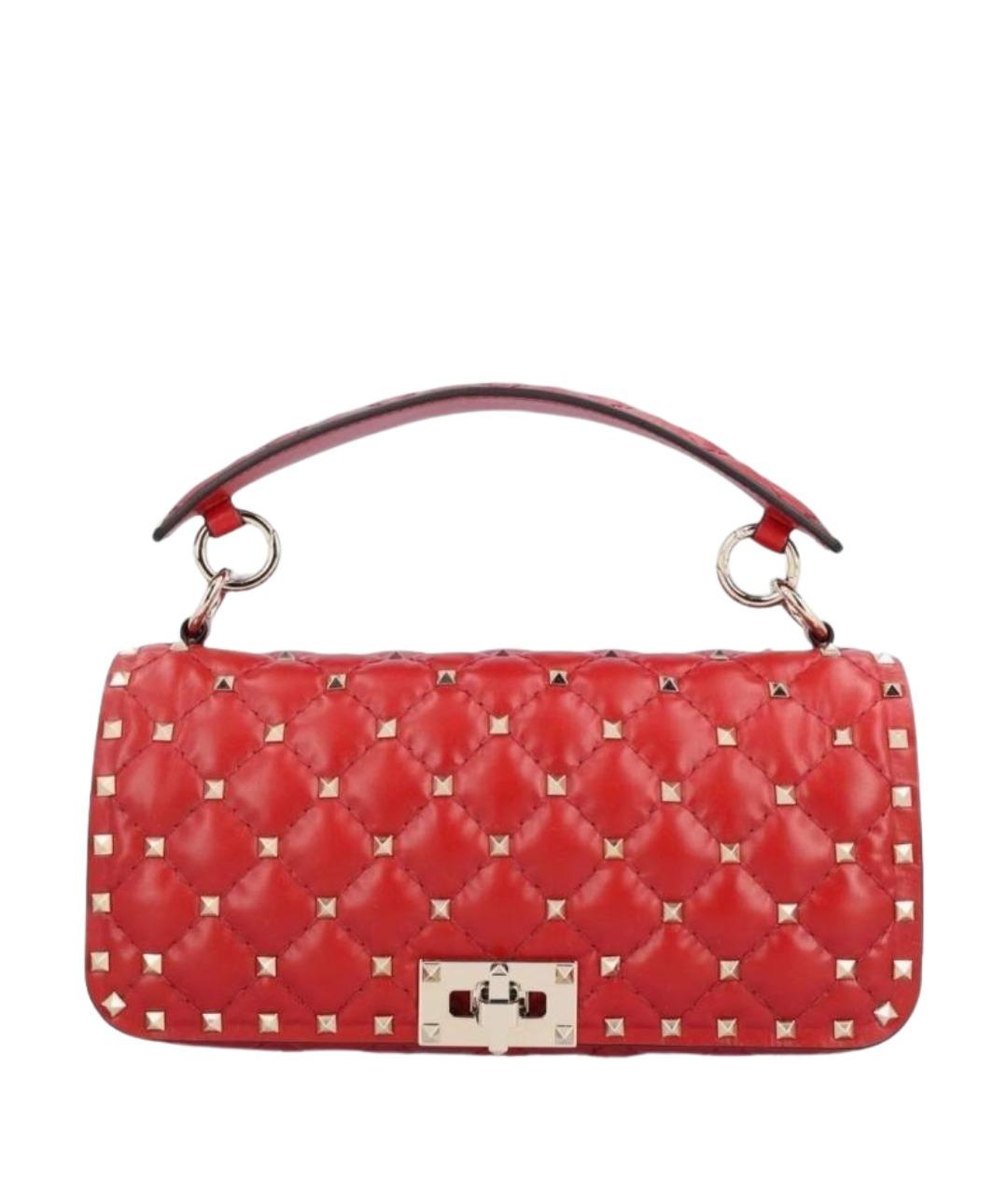 VALENTINO Красная кожаная сумка через плечо, фото 1