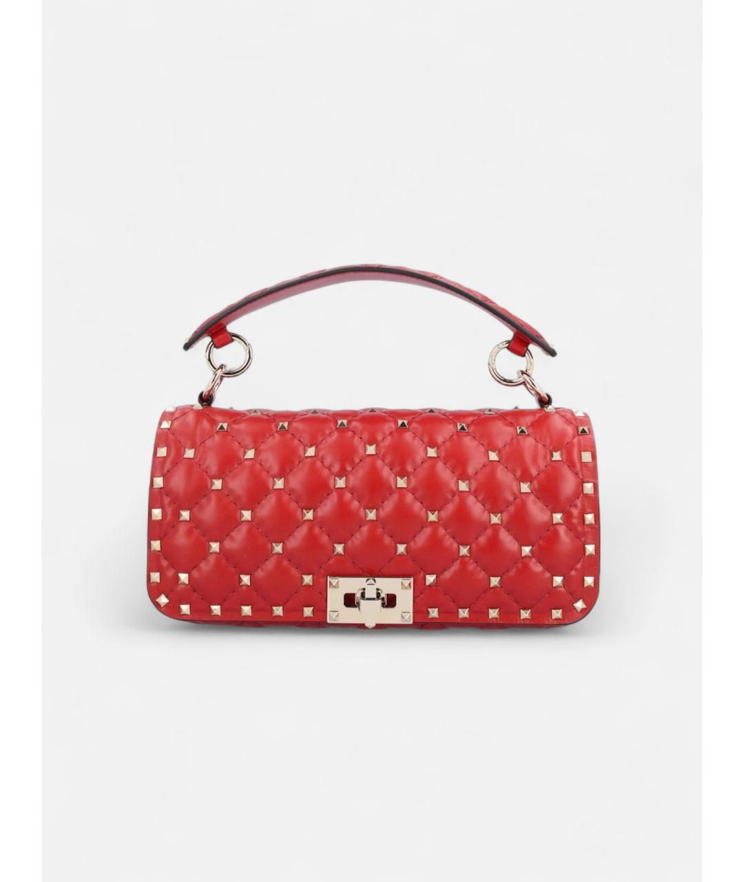 VALENTINO Красная кожаная сумка через плечо, фото 9