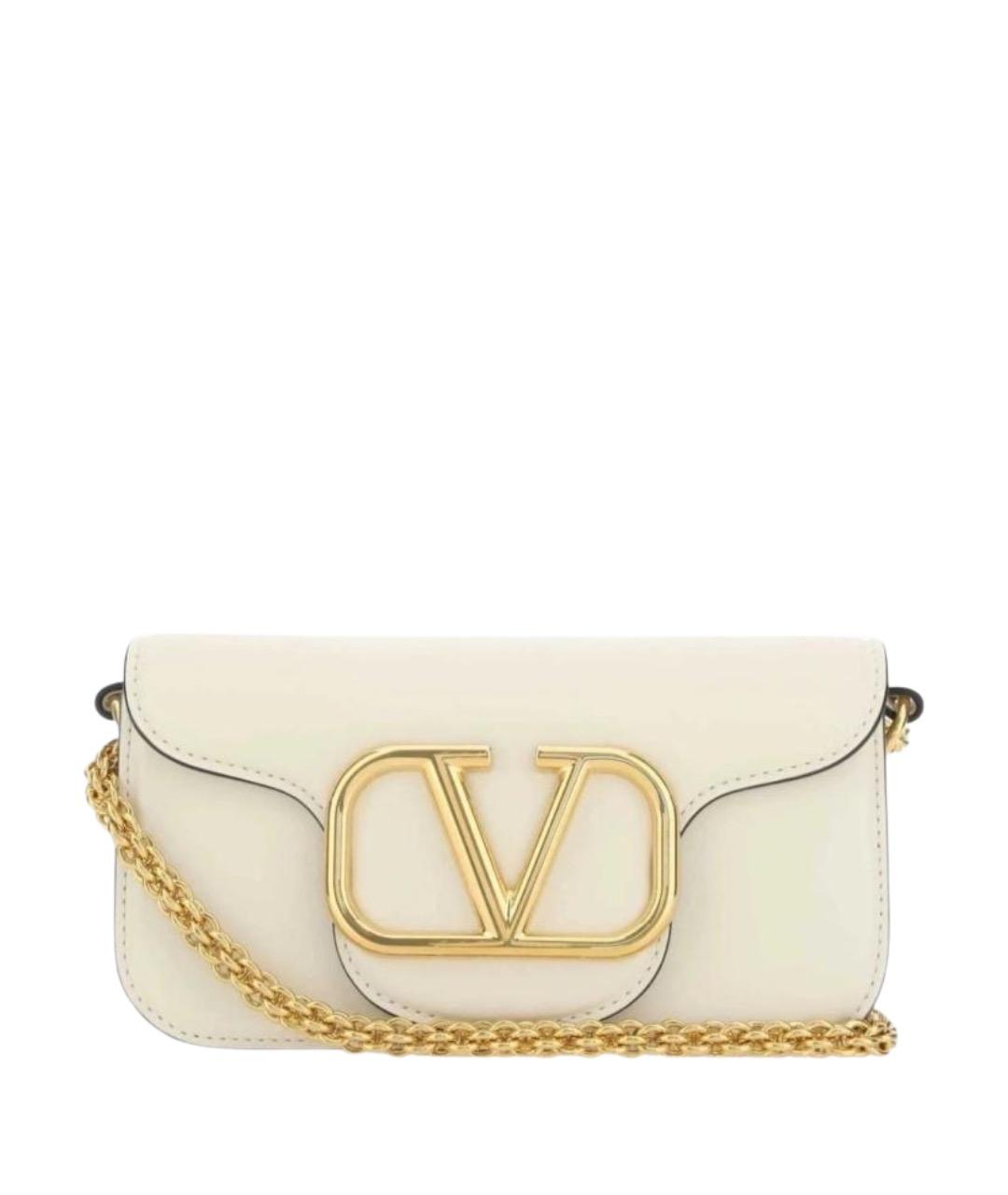 VALENTINO Белая кожаная сумка тоут, фото 1