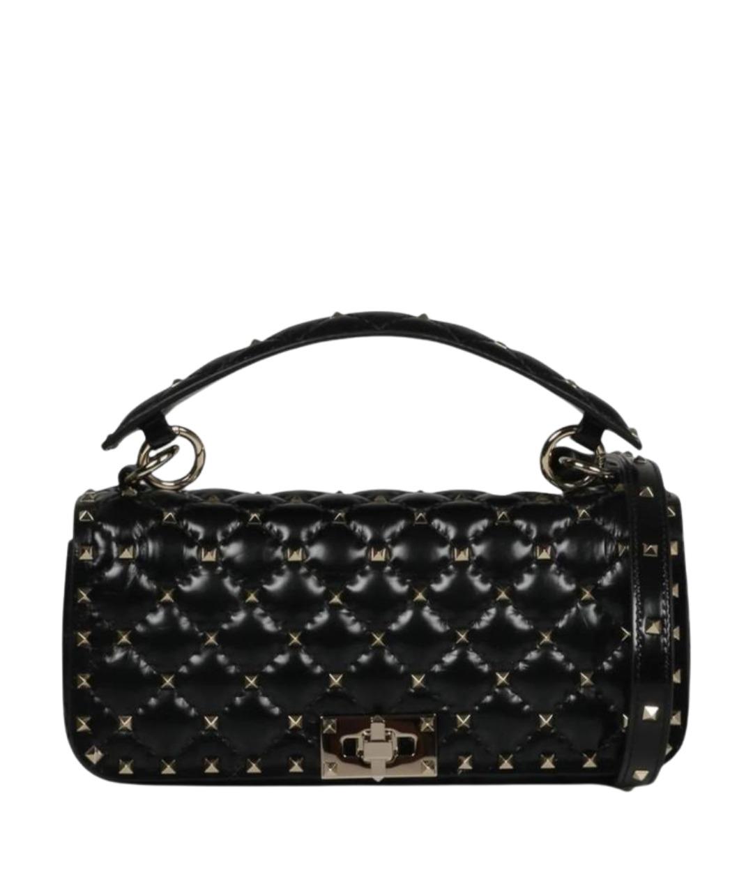 VALENTINO Черная кожаная сумка через плечо, фото 1