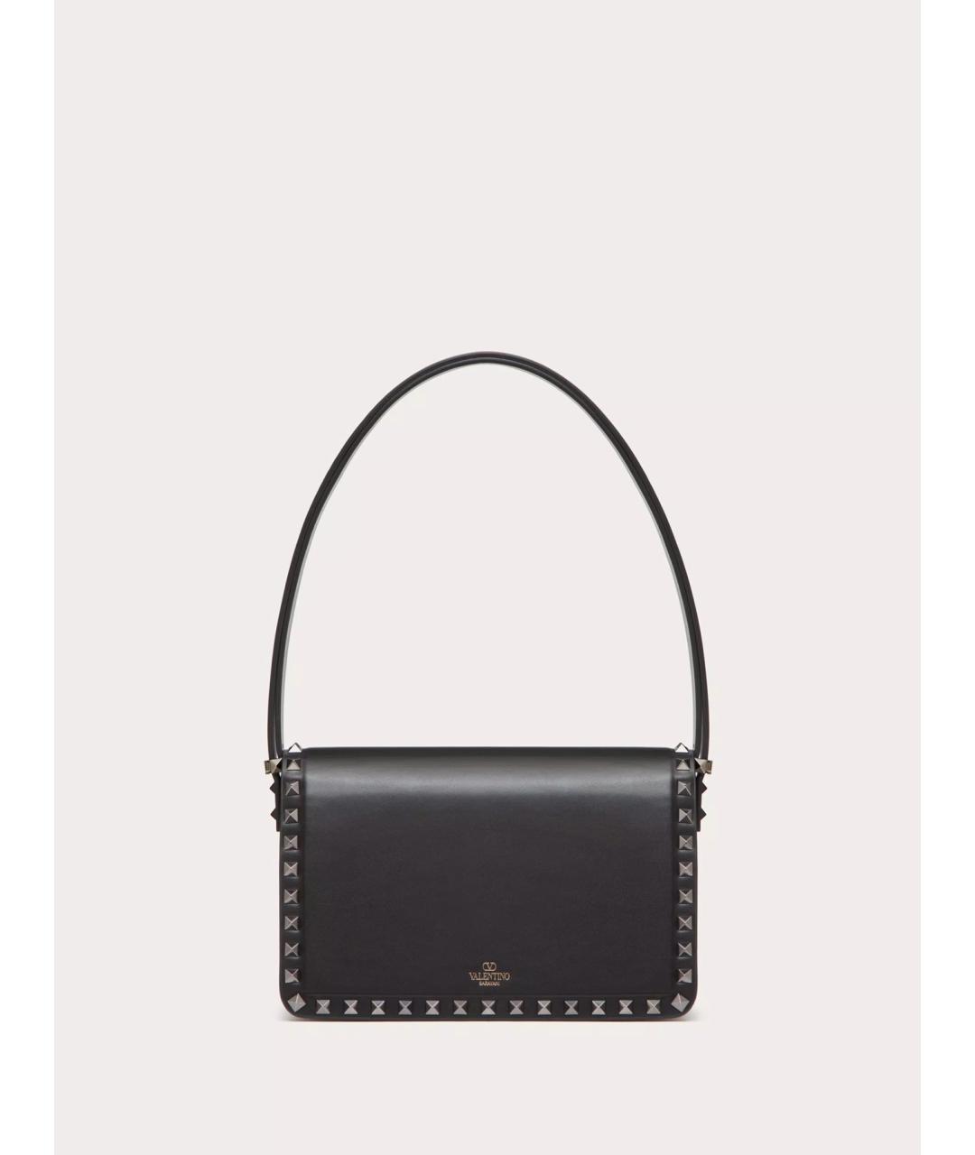 VALENTINO Черная кожаная сумка через плечо, фото 4