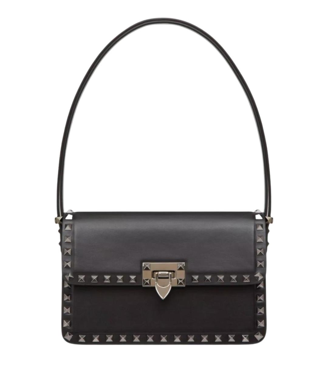 VALENTINO Черная кожаная сумка через плечо, фото 1